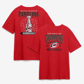 Carolina Hurricanes férfi póló NHL 2026 Stanley Cup Champions Signature Roster