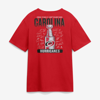 Carolina Hurricanes férfi póló NHL 2026 Stanley Cup Champions Signature Roster