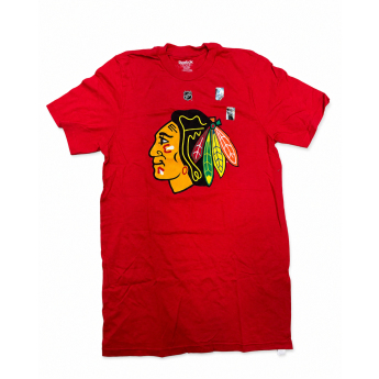 Chicago Blackhawks férfi póló Andrew Shaw #65 NHL Stack Logo Name & Number