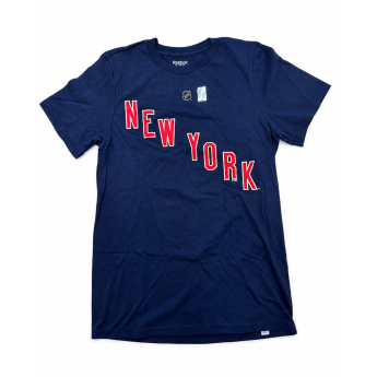 New York Rangers férfi póló Dan Girardi #5 NHL Stack Logo Name & Number