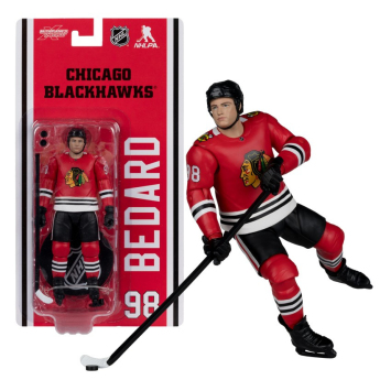 Chicago Blackhawks bábu Connor Bedard #98 NHL McFarlane Articulated