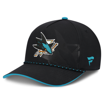 Pánská kšiltovka San Jose Sharks NHL Fanatics Black On Stage Podium Draft A-Frame Adjustable