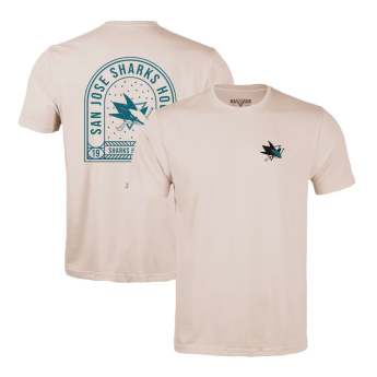 San Jose Sharks férfi póló NHL Levelwear Richmond Stained Glass T-Shirt - Khaki