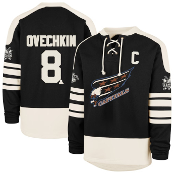 Washington Capitals férfi pulóver NHL ´47 Black Player Name & Number Sweep Check