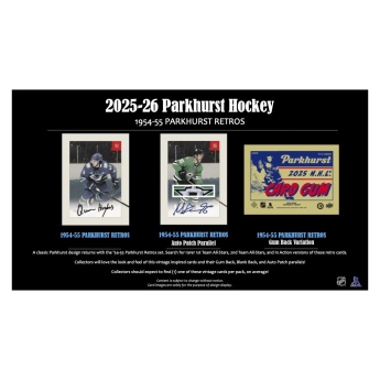 NHL termékek NHL hokikártyák 2025-26 Upper Deck Parkhurst Hockey Hobby box