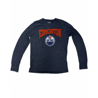 Edmonton Oilers férfi póló NHL Triblend Long Sleeve Shirt