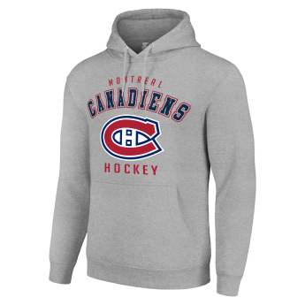 Montreal Canadiens férfi pulóver NHL Heather Gray Logo Pullover Hoodie
