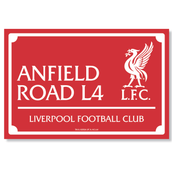 FC Liverpool LED cédula Landscape LED Street Sign