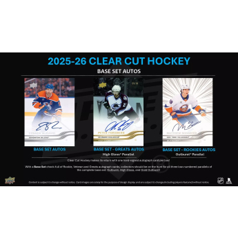 NHL dobozok NHL hokikártyák 2025-26 Upper Deck Clear Cut Hockey Hobby Box