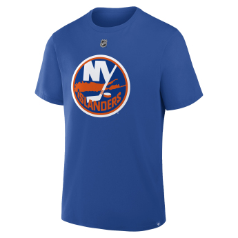 New York Islanders férfi póló Matthew Schaefer #48 Fanatics Authentic Stack Name & Number T-Shirt - Royal