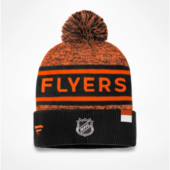 Philadelphia Flyers téli sapka Authentic Pro Rink Heathered Cuffed Pom Knit