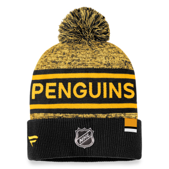 Pittsburgh Penguins téli sapka Authentic Pro Rink Heathered Cuffed Pom Knit
