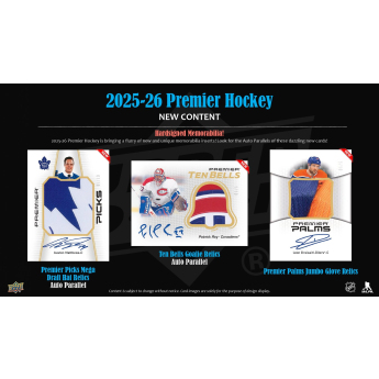 NHL termékek NHL hokikártyák 2025-26 Upper Deck Premier Hockey Hobby Box