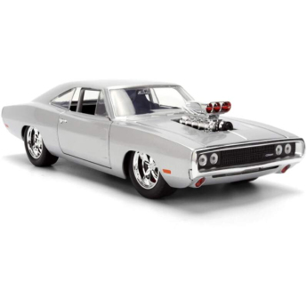 autó és motor modellek model 1/24 Fast & Furious 1970 Dodge Charger R/T F&F, Silver, 25th Anniversary Edition
