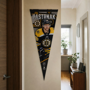 Boston Bruins zászló David Pastrnak Premium Pennant