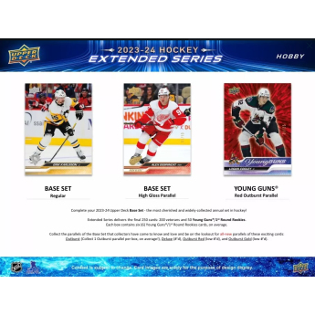 NHL dobozok NHL hokikártyák 2023-24 Upper Deck Extended Series Hobby Box
