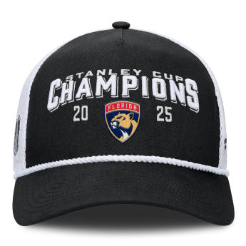 Florida Panthers baseball sapka 2025 Stanley Cup Champions A-Frame Roper Meshback Adjustable Black