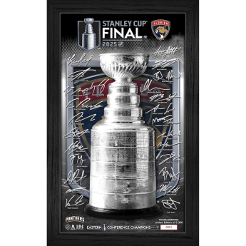 Florida Panthers kép 2025 Stanley Cup Champions Framed Signature Trophy Print - Limited Edition of 5000