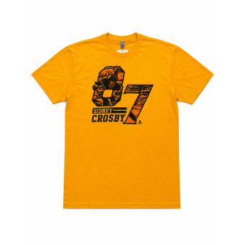 Pánské tričko Pittsburgh Penguins NHL Sidney Crosby #87 Yellow Animation