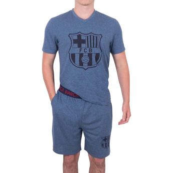 FC Barcelona férfi pizsama Short Blue Marl