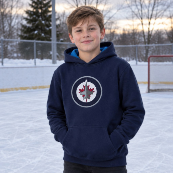 Winnipeg Jets gyerek kapucnis pulóver Prime Po Flc Hood -Home