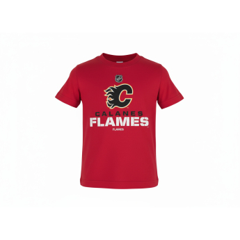Calgary Flames gyerek póló NHL Clean Cut red
