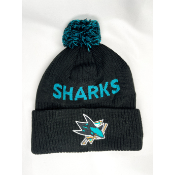 San Jose Sharks gyerek téli sapka Cufed Knit With Pom