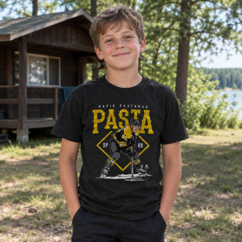 Boston Bruins gyerek póló David Pastrnak #88 Pasta WHT 500 Level