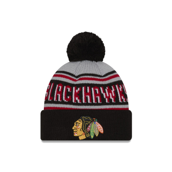Chicago Blackhawks téli sapka NHL Pom Wordmark