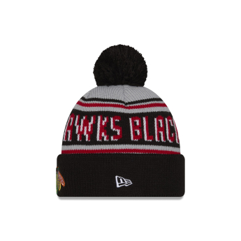 Chicago Blackhawks téli sapka NHL Pom Wordmark