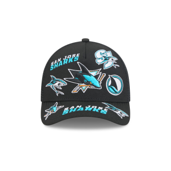 San Jose Sharks baseball sapka NHL 9FORTY M-Crown A-Frame Trucker All Over
