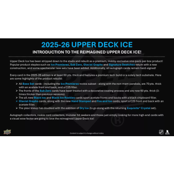 NHL dobozok NHL hokikártyák 2025-26 Ice Hockey Hobby Box