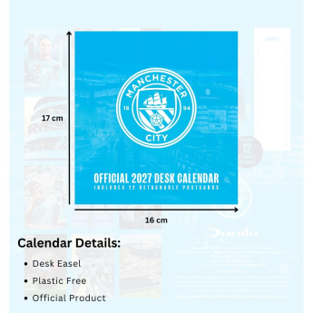 Manchester City naptár Desktop Calendar 2027