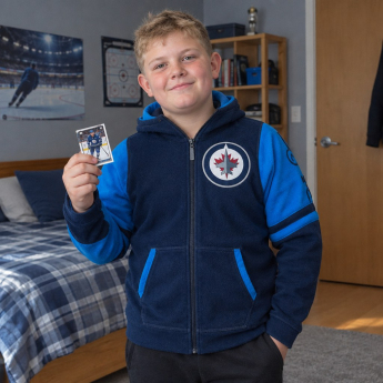 Winnipeg Jets gyerek kapucnis pulóver Faceoff Colorblocked Fleece Full-Zip