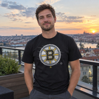 Boston Bruins férfi póló Majestic Ice Pond Slice black