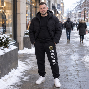 Boston Bruins férfi melegítő NHL Headline Pants Letter black
