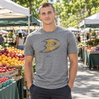 Anaheim Ducks férfi póló CCM Bigger Logo grey