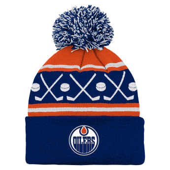 Edmonton Oilers gyerek téli sapka Face-Off Cuff Pom