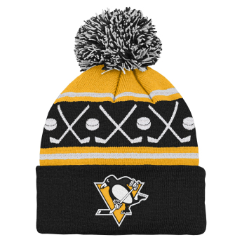 Pittsburgh Penguins gyerek téli sapka Face-Off Cuff Pom