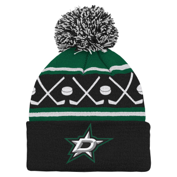 Dallas Stars gyerek téli sapka Face-Off Cuff Pom