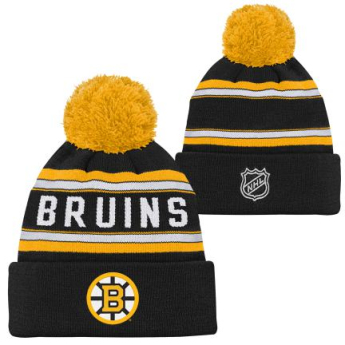 Boston Bruins gyerek téli sapka Jacquard Cuffed Knit With Pom