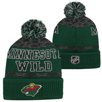 Minnesota Wild gyerek téli sapka Puck Pattern Cuffed Pom
