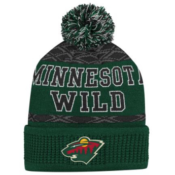 Minnesota Wild gyerek téli sapka Puck Pattern Cuffed Pom