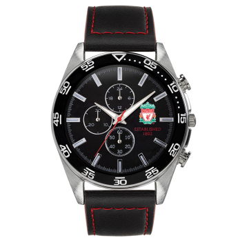 Liverpool FC Mens Leather Strap Chronograph Watch