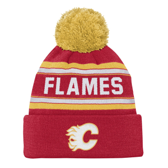 Calgary Flames gyerek téli sapka NHL Jacquard Cuffed Knit With Pom