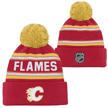 Calgary Flames gyerek téli sapka NHL Jacquard Cuffed Knit With Pom