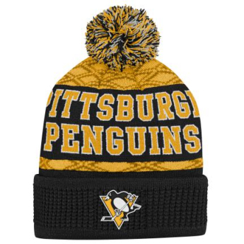 Pittsburgh Penguins gyerek téli sapka Puck Pattern Cuffed Pom