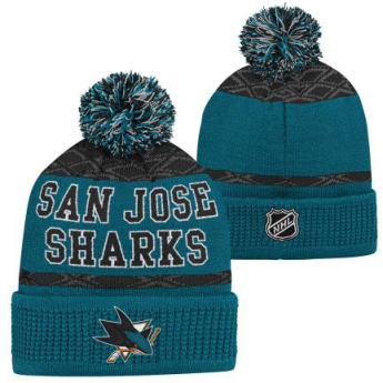 San Jose Sharks gyerek téli sapka Puck Pattern Cuffed Pom