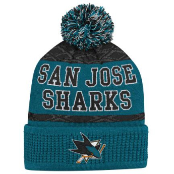 San Jose Sharks gyerek téli sapka Puck Pattern Cuffed Pom