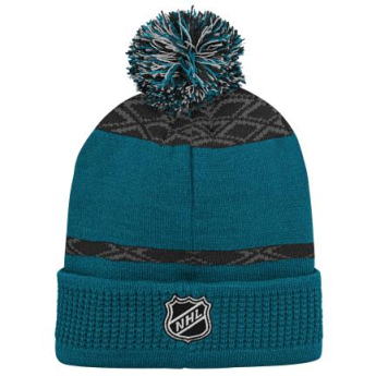 San Jose Sharks gyerek téli sapka Puck Pattern Cuffed Pom